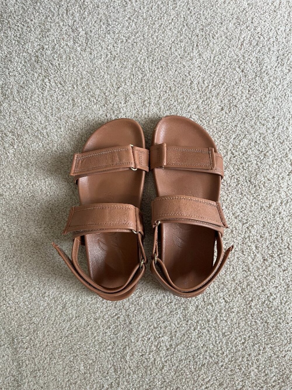 J Crew Leather Velcro Sandals